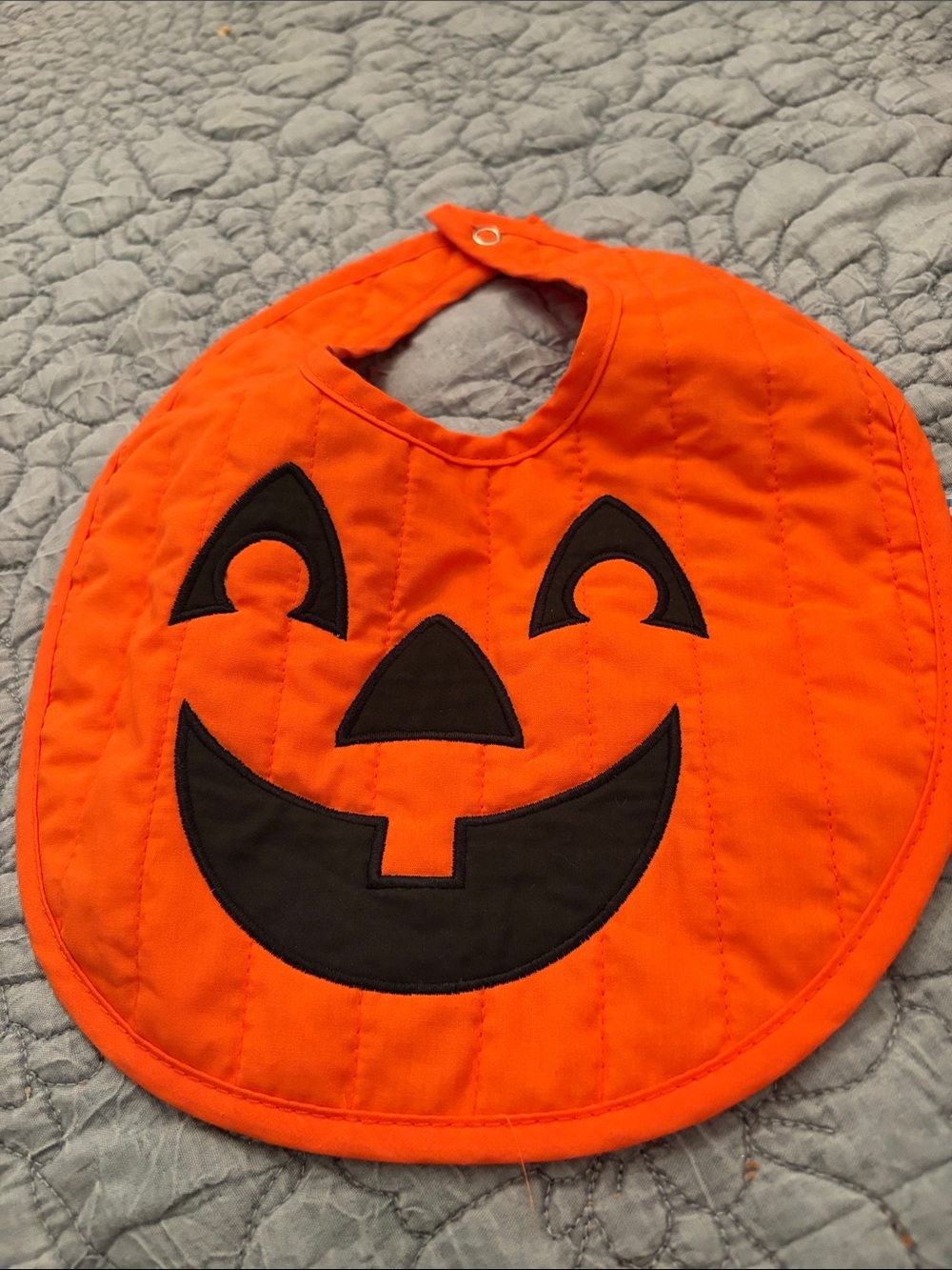 Vintage Orange Pumpkin Jack-O'-Lantern Baby Bib